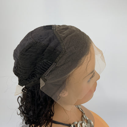 Perruques en cheveux humains naturels bouclés bruts vierges en gros 180%